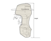 OceanSouth Full Outboard Cover 200-300hp Long Leg (30'')